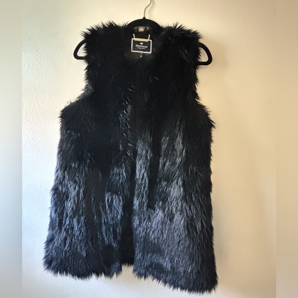 Juicy Couture Black Faux Fur Jacket